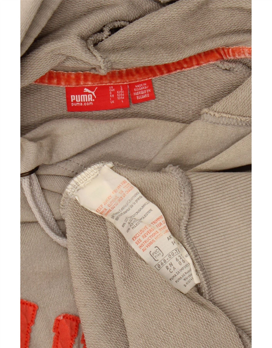 PUMA Herren Graphic Hoodie Pullover Große graue Baumwolle