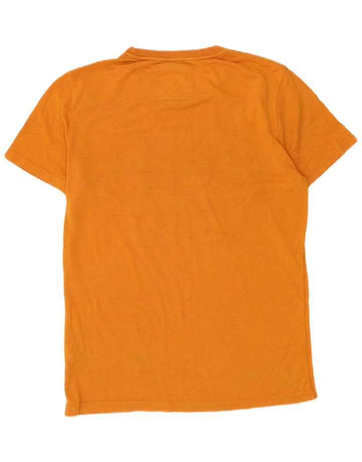 Superdry Herren Grafik-T-Shirt-Oberteil, Größe S, Orange, Baumwolle
