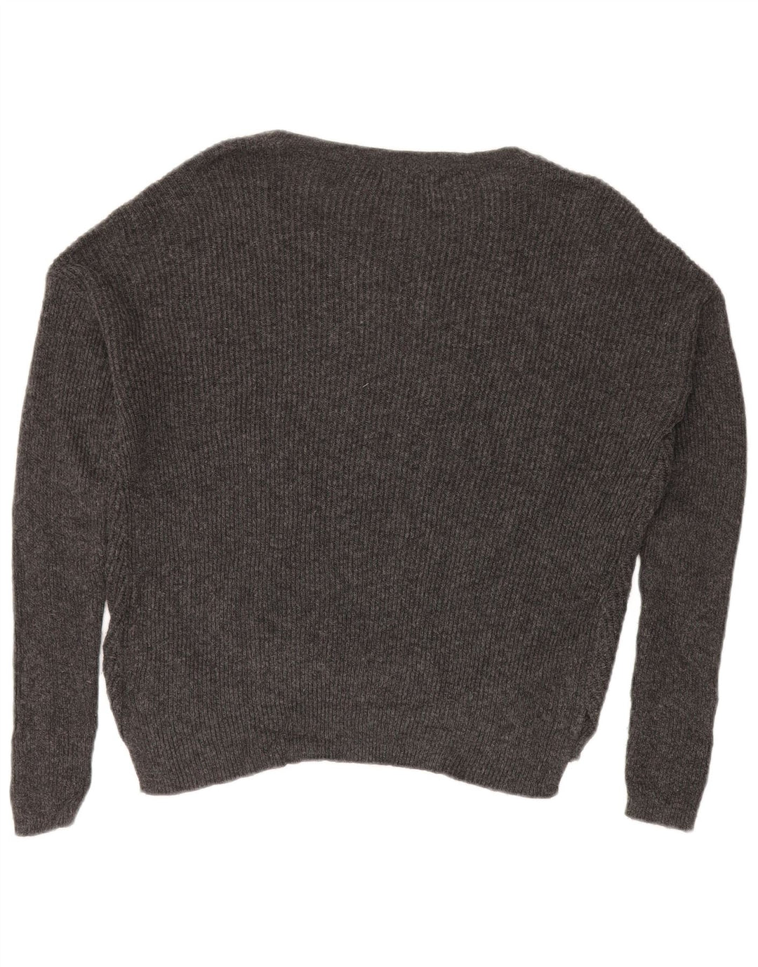 MOSSIMO Damen-Pullover, übergroß, U-Boot-Ausschnitt, Gr. 10, Größe S, Grau, Baumwolle