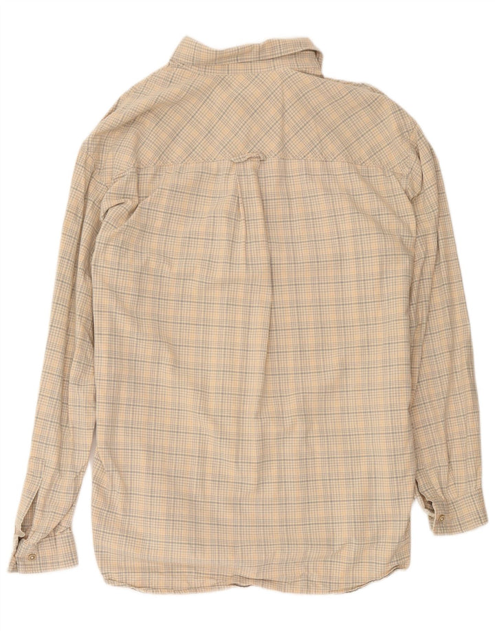 Marlboro Classics Herrenhemd 2XL Beige kariert Baumwolle