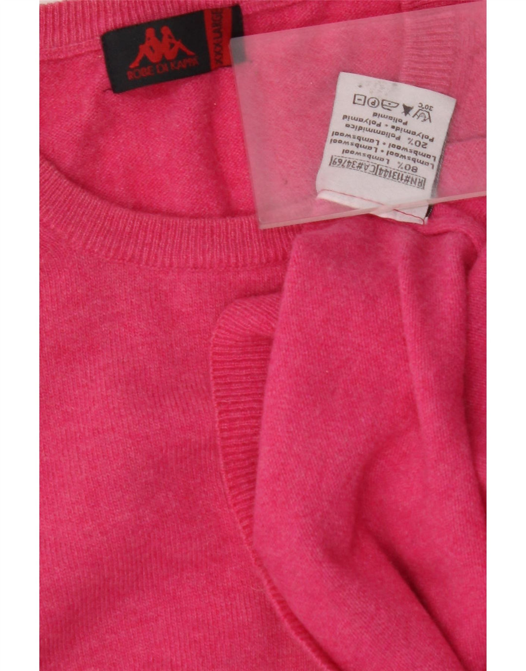 KAPPA Damen-Pullover mit Rundhalsausschnitt, UK 22 3XL, rosa Lammwolle