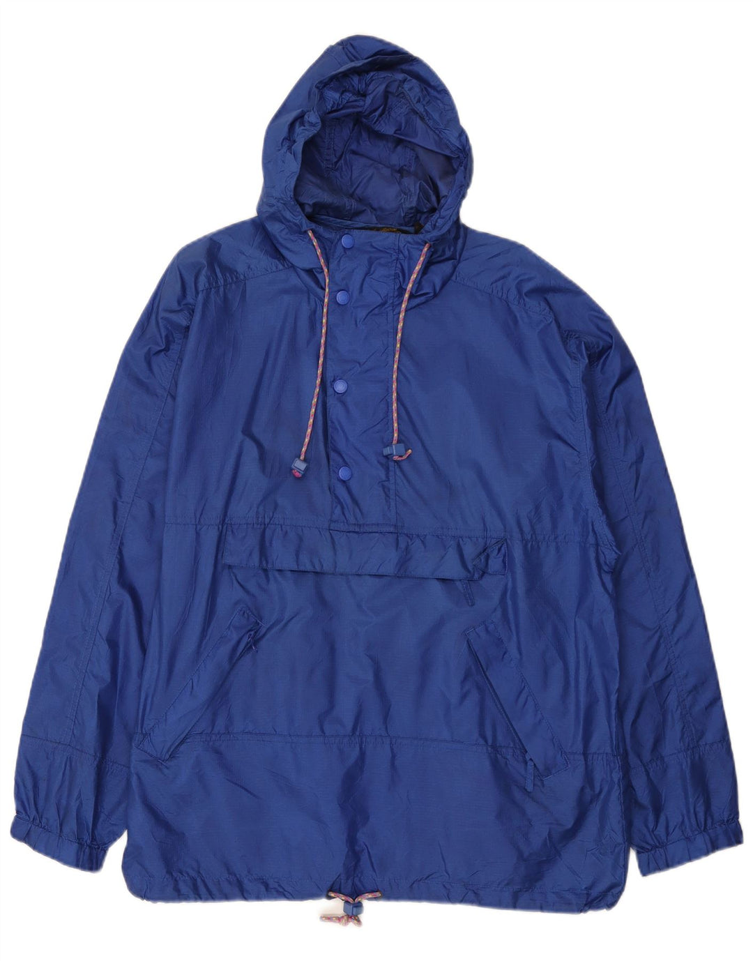 Eddie Bauer Herren Kapuzenpullover Regenjacke UK 38 Mittelblaues Nylon