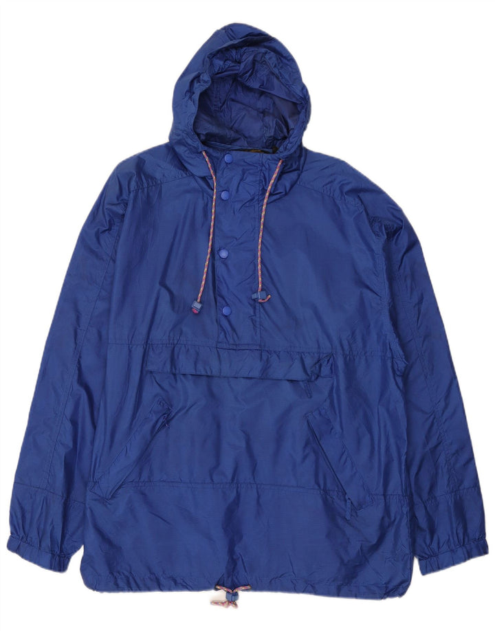 Eddie Bauer Herren Kapuzenpullover Regenjacke UK 38 Mittelblaues Nylon