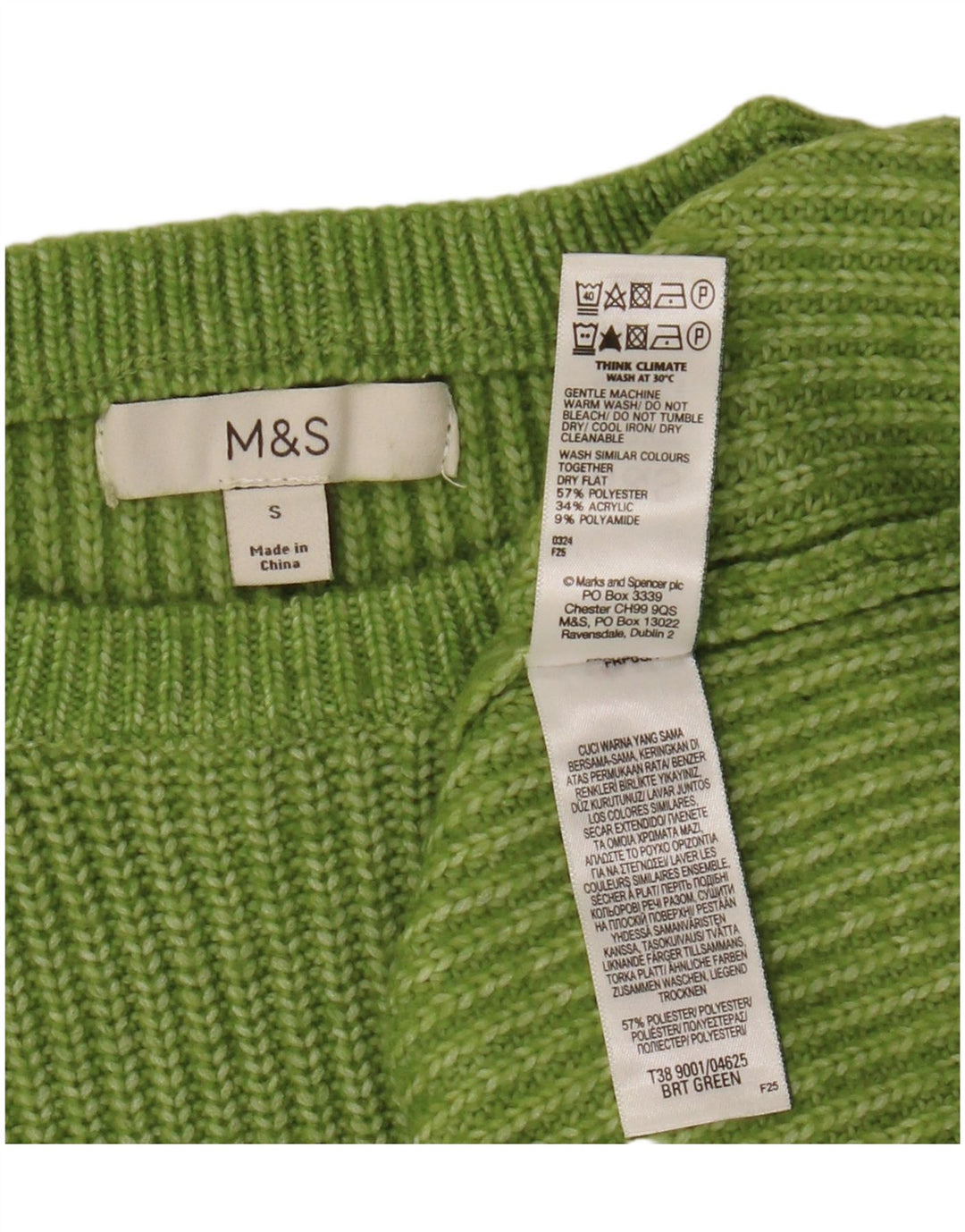 Marks & Spencer Damen-Pullover mit U-Boot-Ausschnitt, Gr. 10, Größe S, Grün, Polyester