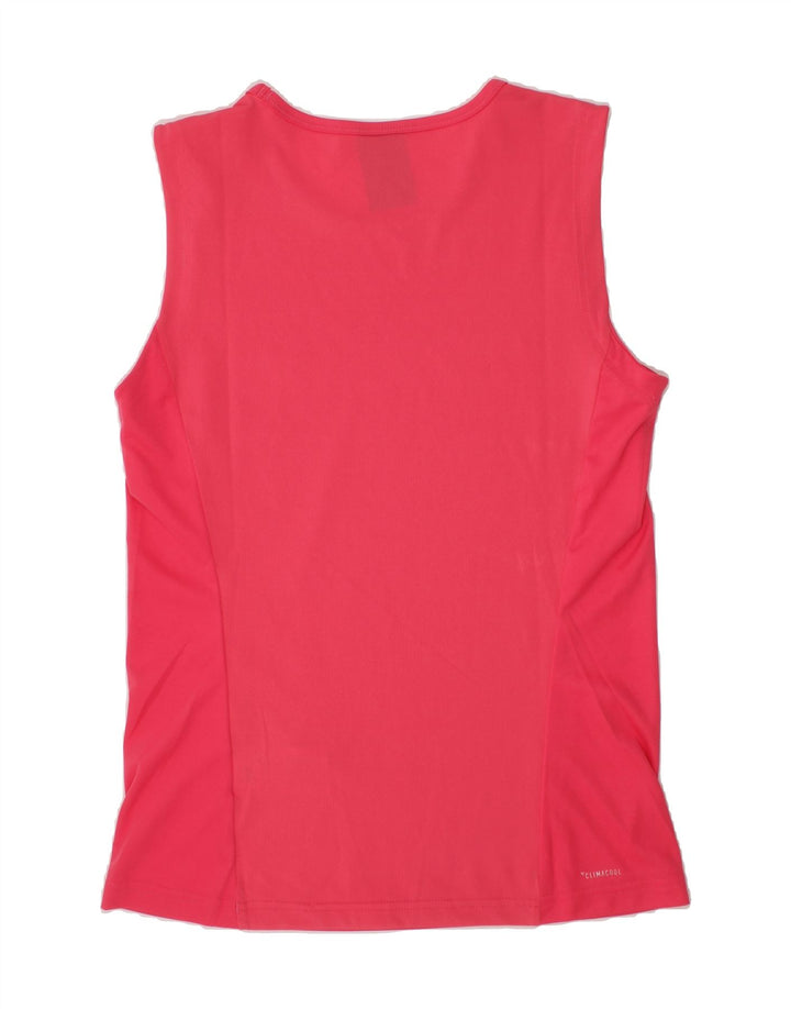 ADIDAS Girls Graphic Vest Top 13-14 Years Pink Polyester Vintage Adidas and Second-Hand Adidas from Messina Hembry 
