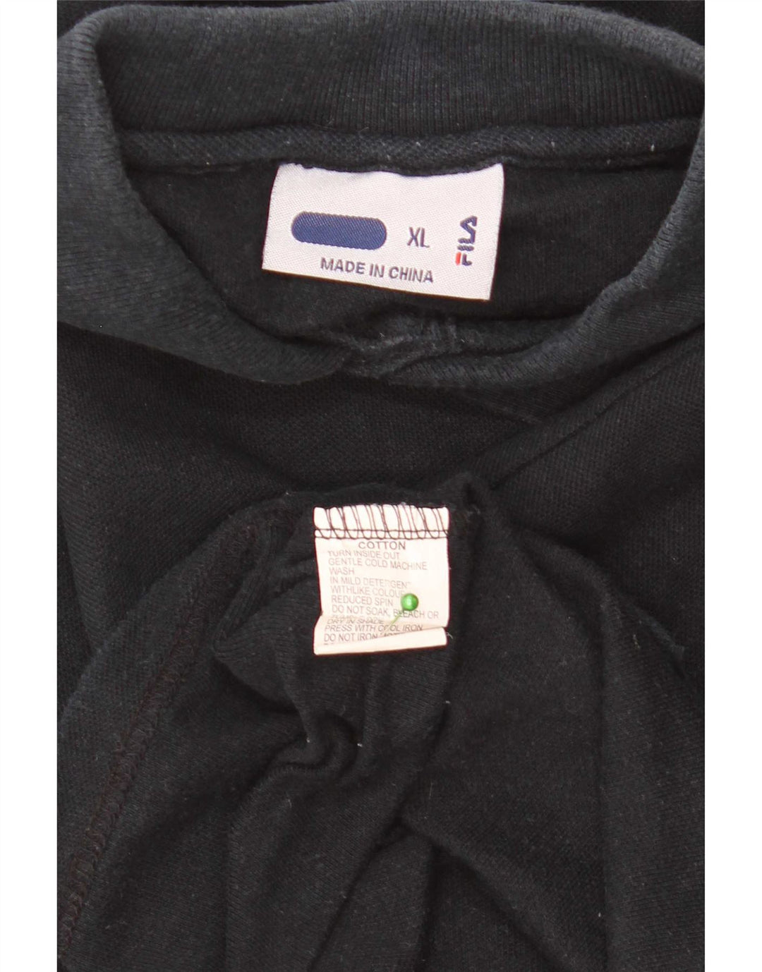 Fila Herren Poloshirt XL Schwarz Baumwolle