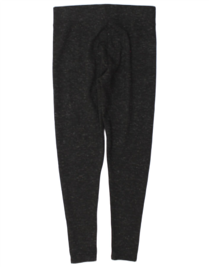 Marks & Spencer Damen Leggings UK 12 Medium W28 L27 Schwarz meliert