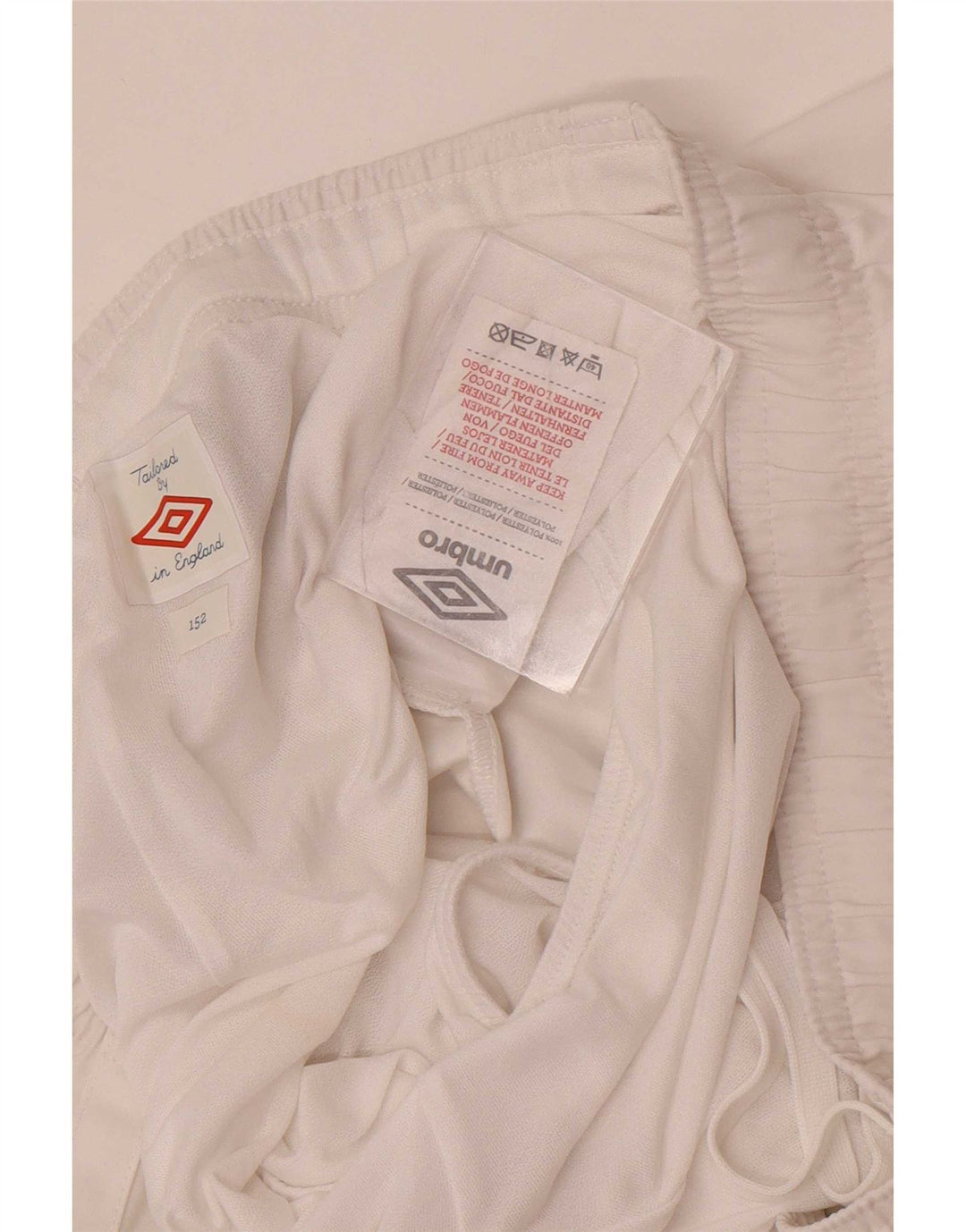 Umbro England-Sportshorts für Jungen, 11–12 Jahre, weißes Polyester