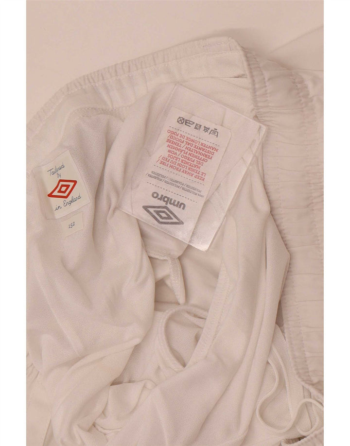 Umbro England-Sportshorts für Jungen, 11–12 Jahre, weißes Polyester