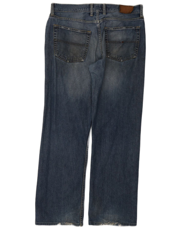 Tommy Hilfiger Mens Straight Jeans W34 L32 Blue Cotton