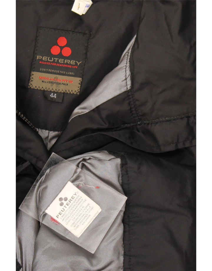 PEUTEREY Damen Wattierte Jacke IT 44 Medium Schwarz Polyamid
