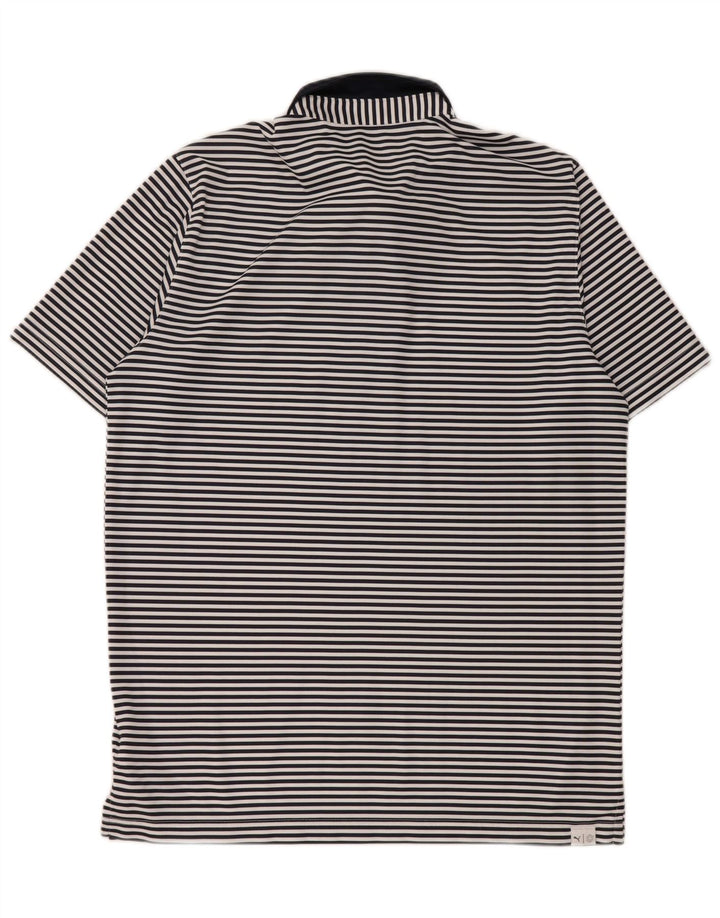 Puma Herren-Poloshirt, groß, marineblau, Nadelstreifen, Polyester