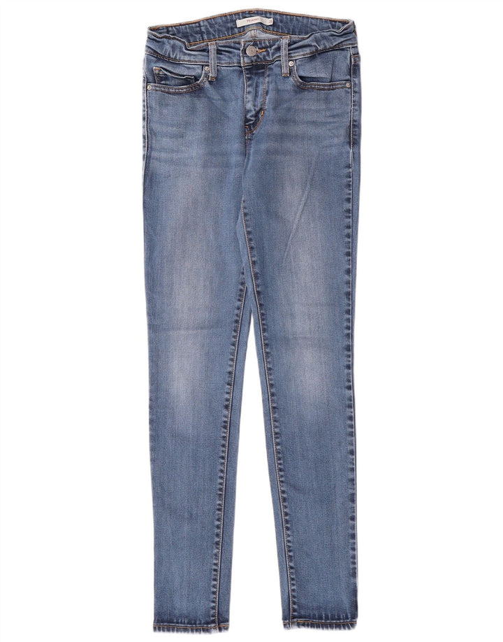 LEVI'S Damen 711 Skinny Jeans W26 L30 Blaues Lyocell