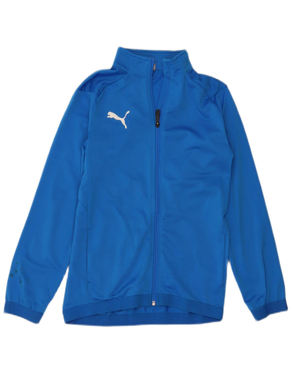 Puma Jungen Trainingsanzug Top Jacke 13-14 Jahre Blaues Polyester