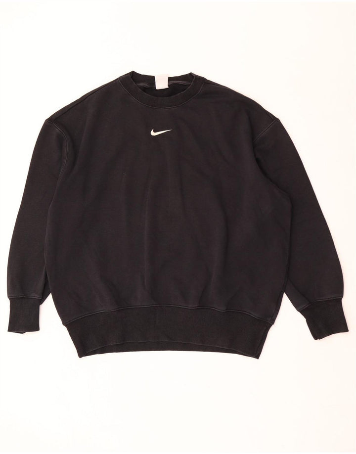 Nike Herren-Sweatshirt mit lockerer Passform, Größe S, schwarze Baumwolle