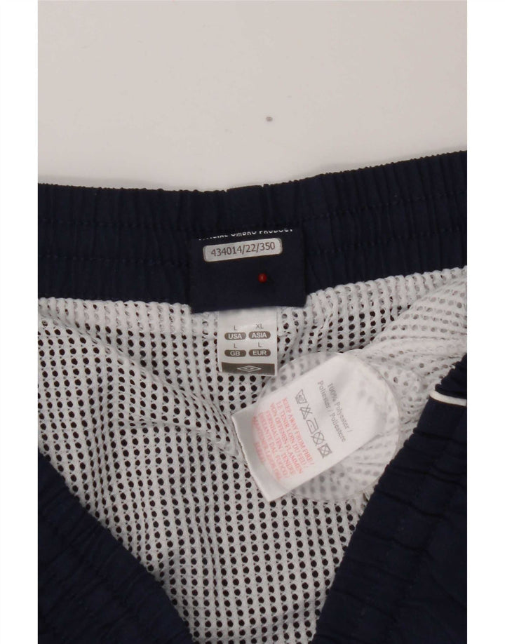Umbro Herren-Sportshorts mit Grafik, groß, marineblaues Polyester