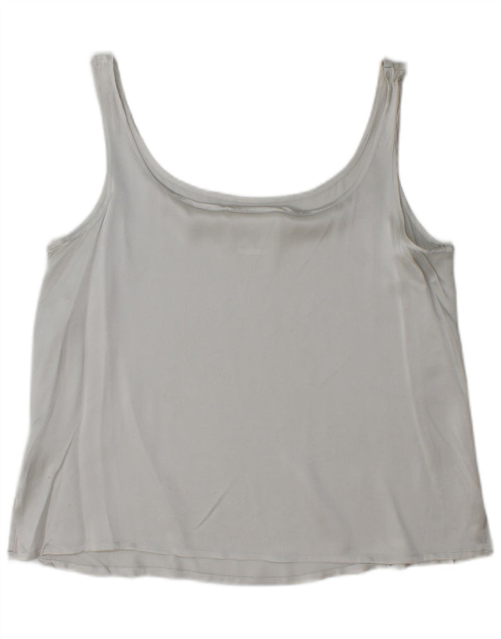 Escada Damen Weste Top IT 42 Mittelgraue Seide