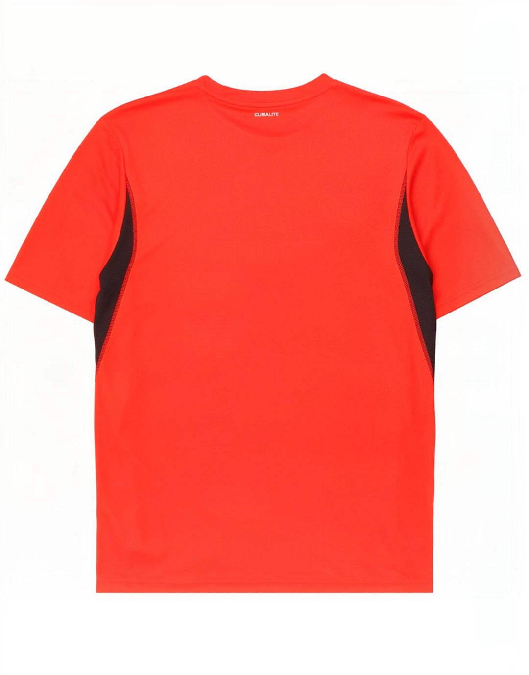 Adidas Herren Climalite T-Shirt Top Mittelrotes Colourblock-Polyester