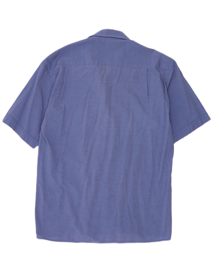 Hugo Boss Herren-Kurzarmhemd mit normaler Passform, mittelblaue Baumwolle