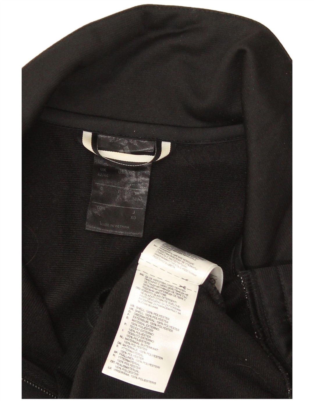 Adidas Herren Trainingsanzug Top Jacke UK 42/44 Large Schwarz Polyester