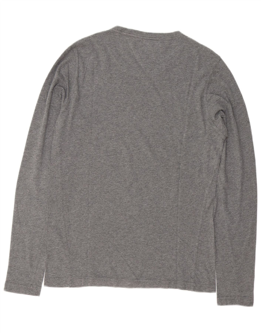 Tommy Hilfiger Herren-Oberteil mit Grafik, langärmlig, klein, grau gefleckte Baumwolle
