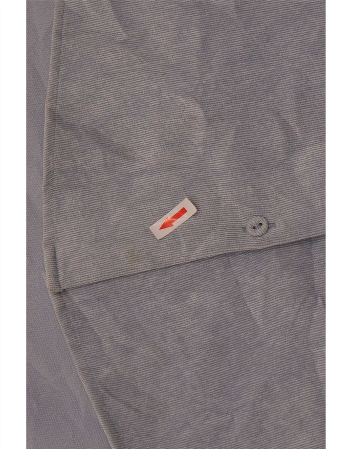 Zara Damen Cordhemd UK 14 Mittelblaues Polyester