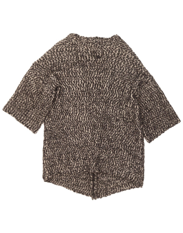 Massimo Dutti Damen-Strickjacke in Übergröße mit 3/4-Ärmeln, Gr. 10, Größe S, Grau