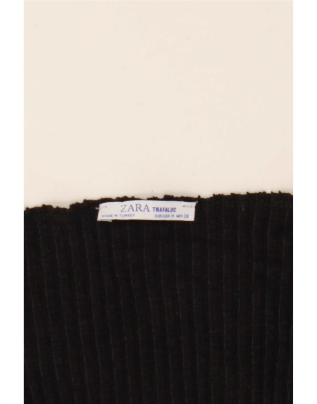 Zara Damen Crop Off Shoulder Top UK 12 Medium Schwarz