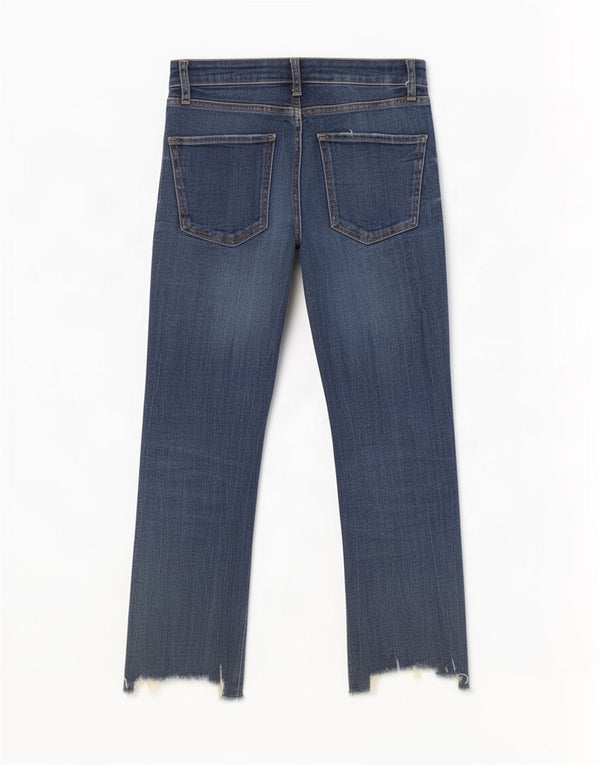 Zara Damen High Rise Cropped Jeans EU 36 XS W26 L25 Blau