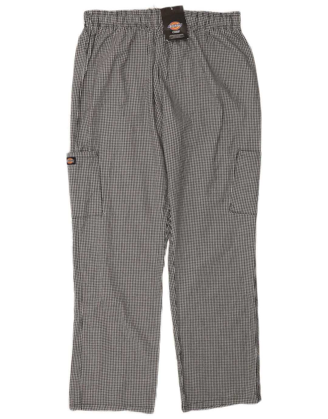 Dickies Herren-Cargohose XL W38 L32 Schwarzes Hahnentritt-Polyester