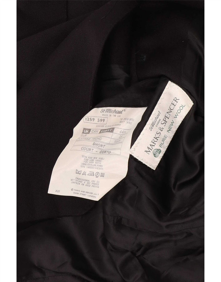 Marks & Spencer Herren St. Michael 2-Knopf-Blazerjacke UK 44 XL Schwarz