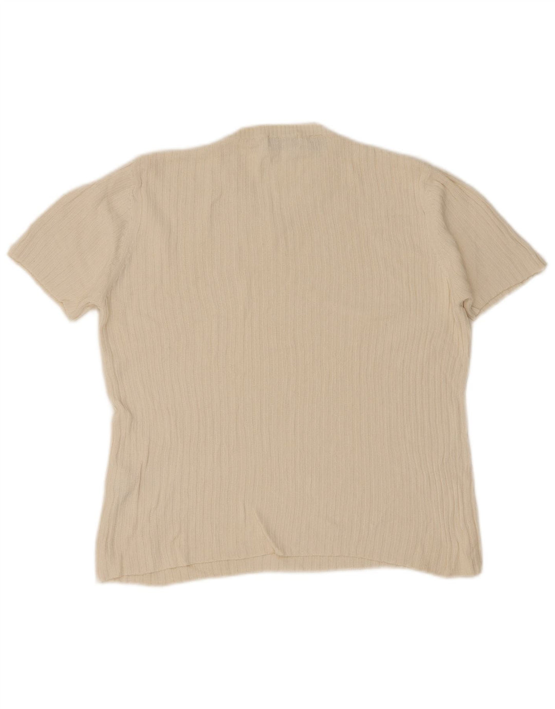 Zara Herren T-Shirt Top Large Beige Baumwolle