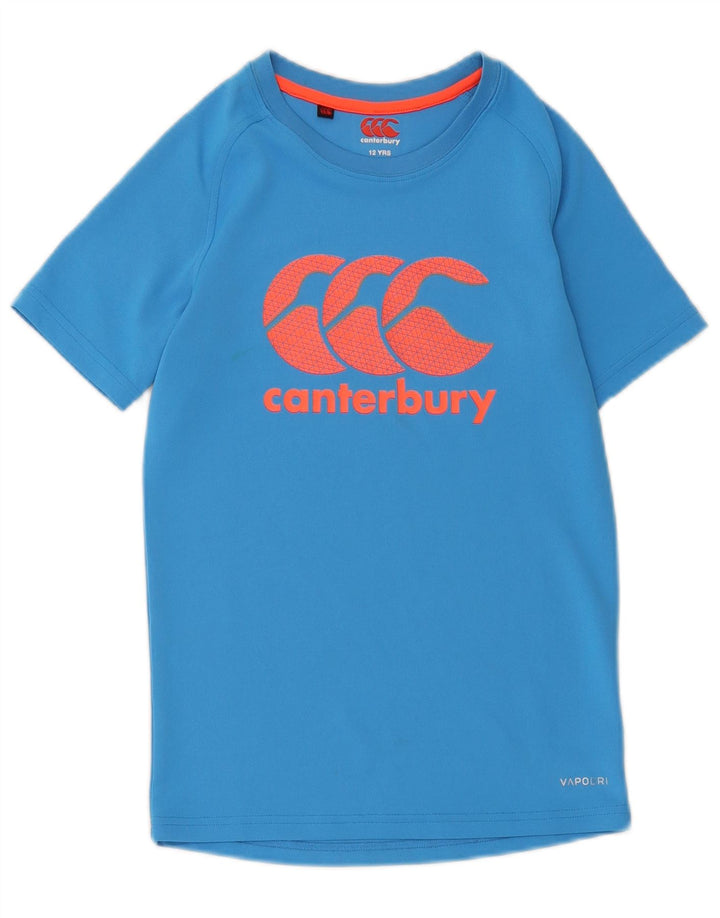 Canterbury Grafik-T-Shirt für Jungen, 11–12 Jahre, blaues Polyester