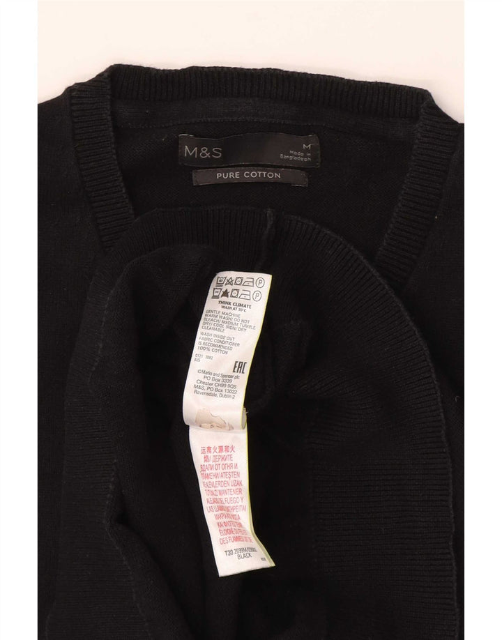 Marks & Spencer Herren-Weste-Tanktop aus mittelschwarzer Baumwolle