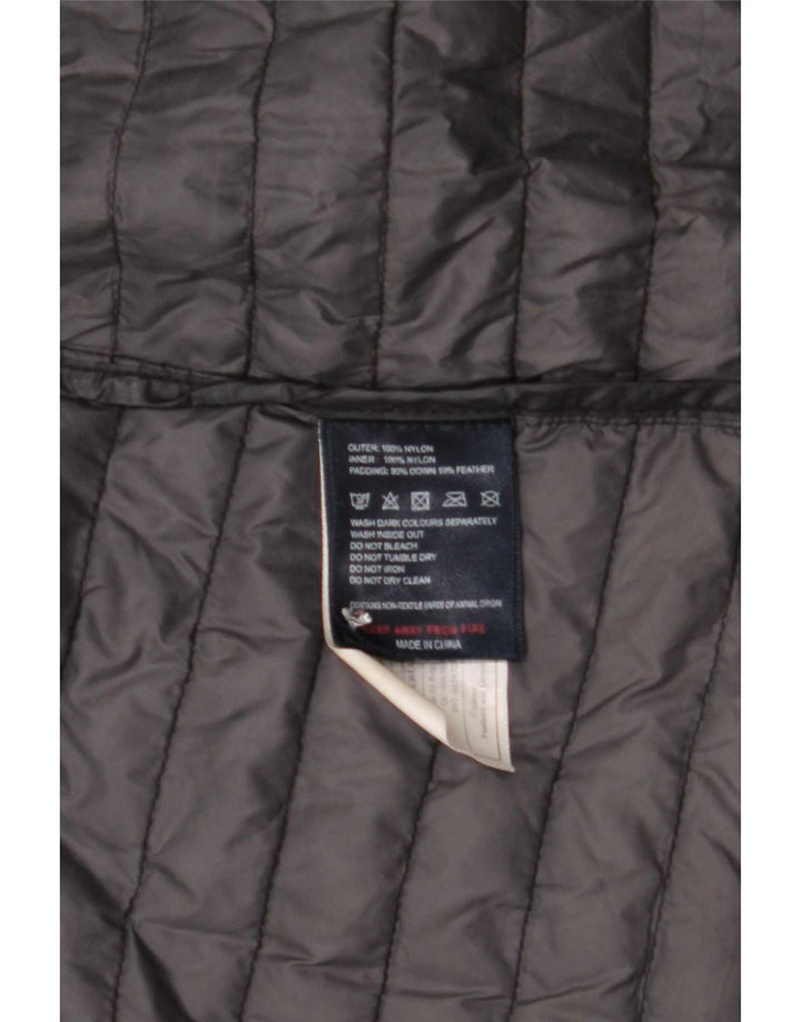 Puffa Wattierter Damenmantel mit Kapuze, UK 8, Small, schwarzes Nylon