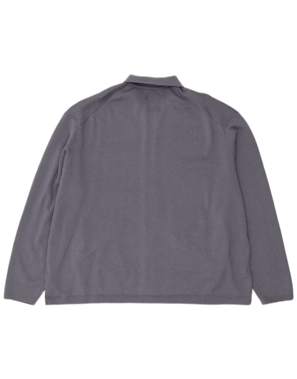 Marks & Spencer Herren Strickjacke 4XL Blau Polyester