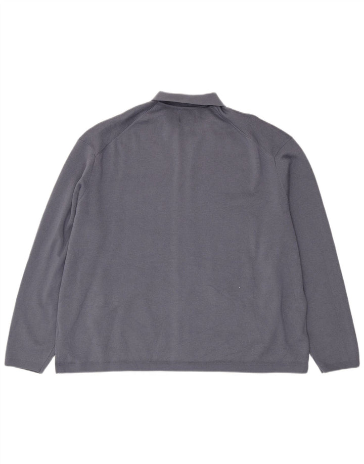 Marks & Spencer Herren Strickjacke 4XL Blau Polyester