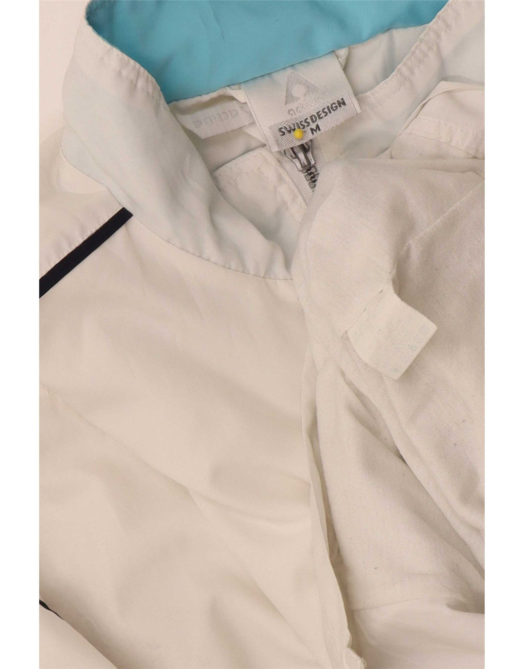 Active Herren-Trainingsanzugoberteil aus mittelweißem Polyester