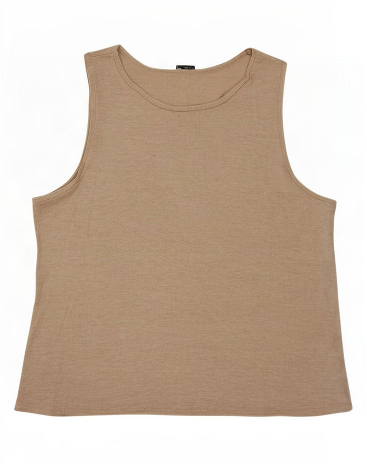 Zara Damen Weste Top UK 14 Medium Beige