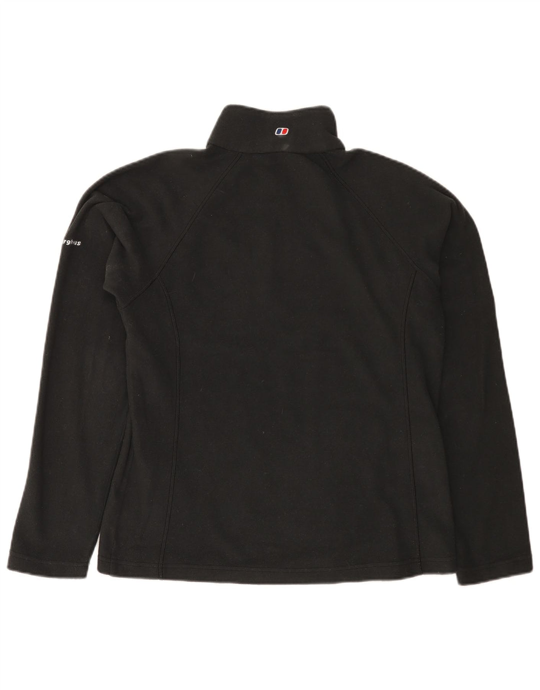 Berghaus Damen-Fleecepullover mit Reißverschluss am Hals, UK 14, Größe L, Schwarz, Polyester