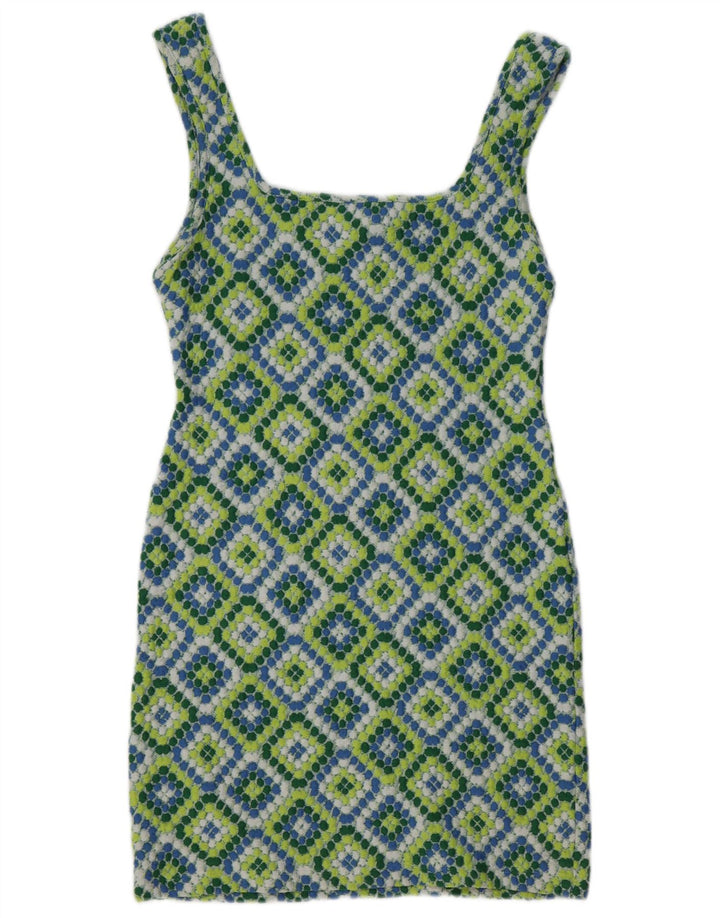 Topshop Damen-Sommerkleid, Größe M, mehrfarbig, Ikat-Polyester