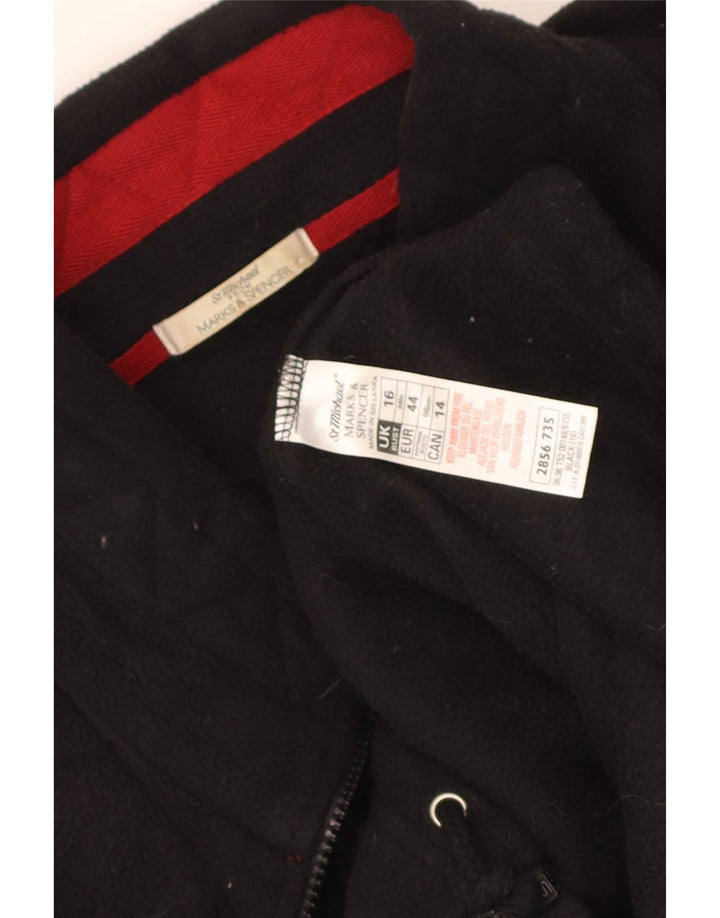 Marks & Spencer Damen St. Michael Fleecejacke UK 16 Large Schwarz