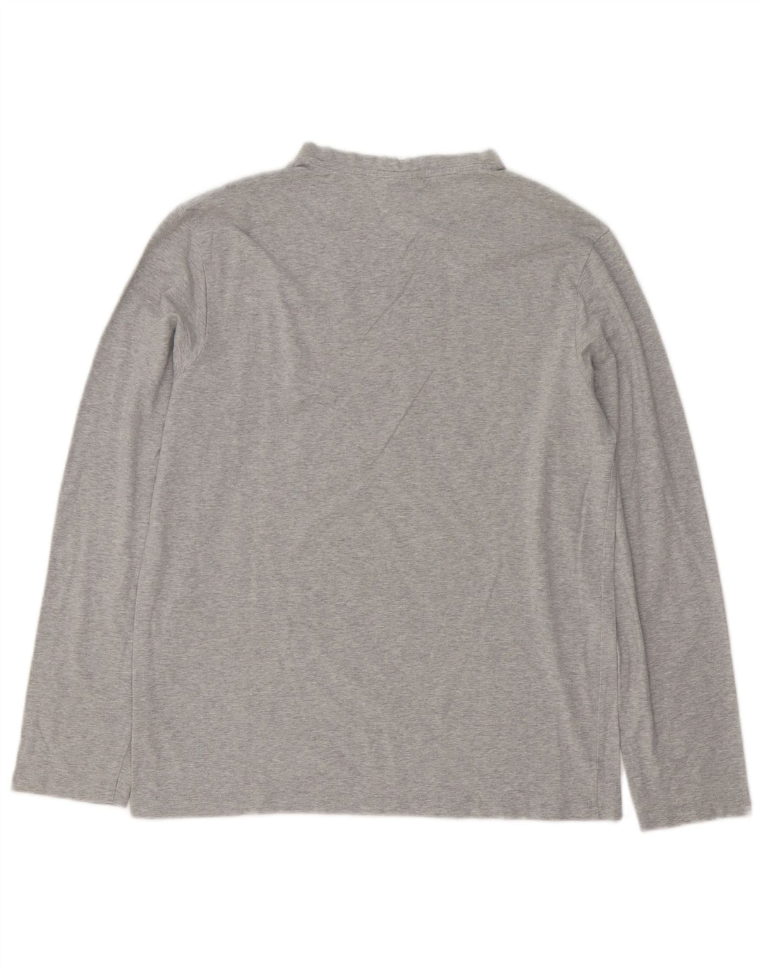 Trussardi Jeans Herren-Oberteil, langärmelig, mittelgrau gesprenkelte Baumwolle