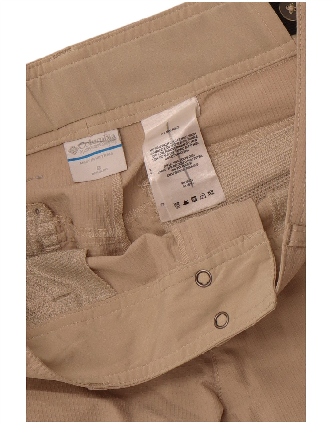 COLUMBIA Gerade Cargohose für Damen US 8 Mittel W30 L32 Beige