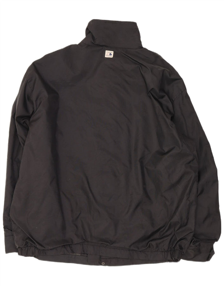 Americanino Herren-Windbreaker-Jacke, UK 42, XL, schwarzes Nylon