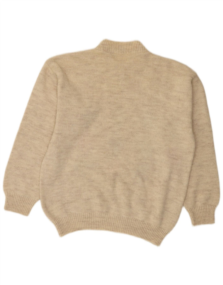 VINTAGE Herren Pullover mit Rundhalsausschnitt Mittelbeige Argyle/Diamant