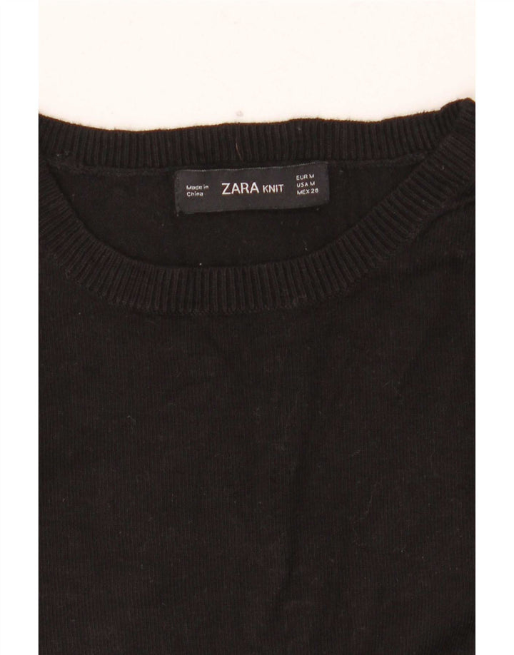 Zara Damen-Pullover mit Rundhalsausschnitt, Gr. 12, mittelschwarz