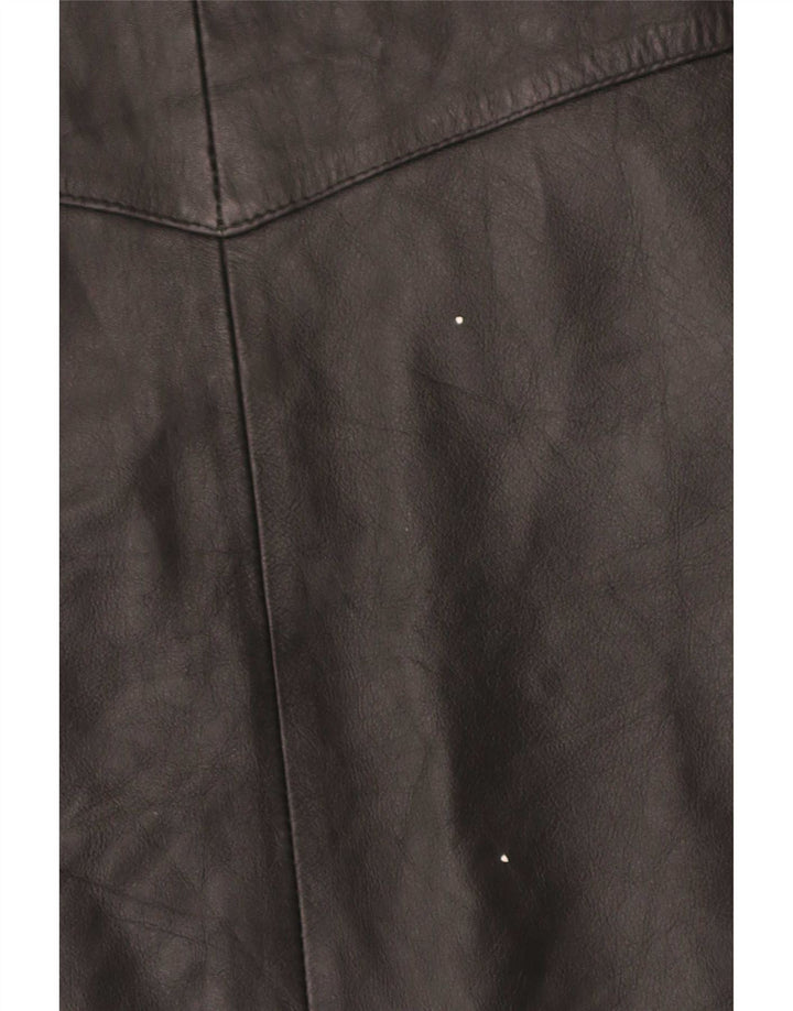 Vintage Herren Lederweste Medium Schwarz