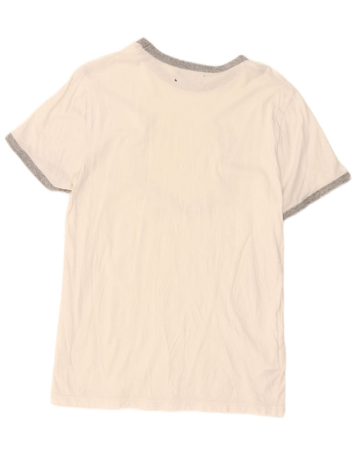 Fred Perry Herren-T-Shirt mit Grafik, Größe S, weiße Baumwolle