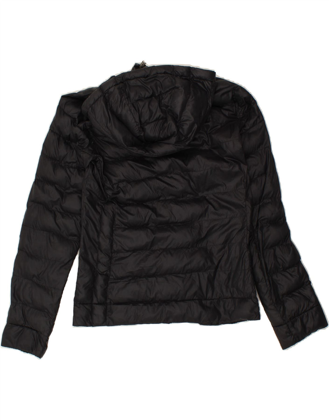 NEW BALANCE Womens Hooded Padded Jacket UK 12 Medium Black Polyamide Vintage New Balance and Second-Hand New Balance from Messina Hembry 